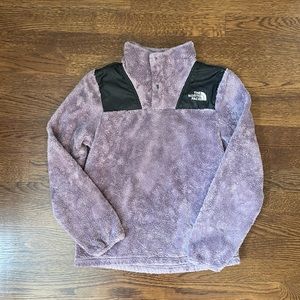 North Face Girls Oso 1/4 Snap Pullover - size medium (10-12)